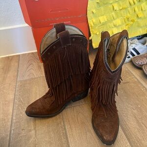 Smokey Mountain Suede Boots with Ruffles - kids